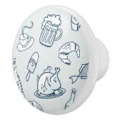 Nahrungsmittelmuster Keramikknauf (Rechts)