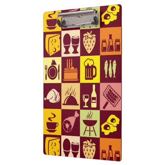 Nahrungsmittelmuster Klemmbrett (Links)
