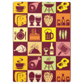 Nahrungsmittelmuster Klemmbrett (Rückseite)