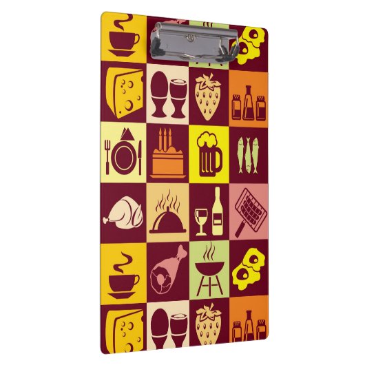 Nahrungsmittelmuster Klemmbrett (Rechts)