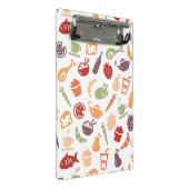 Nahrungsmittelmuster Mini Klemmbrett (Schrägansicht)
