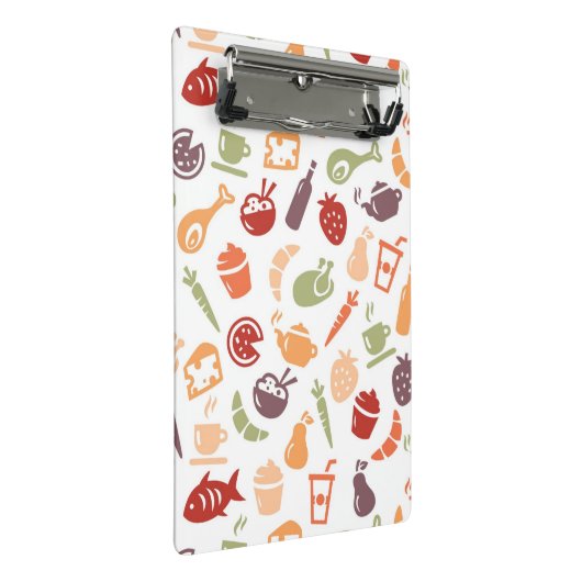 Nahrungsmittelmuster Mini Klemmbrett (Schrägansicht)