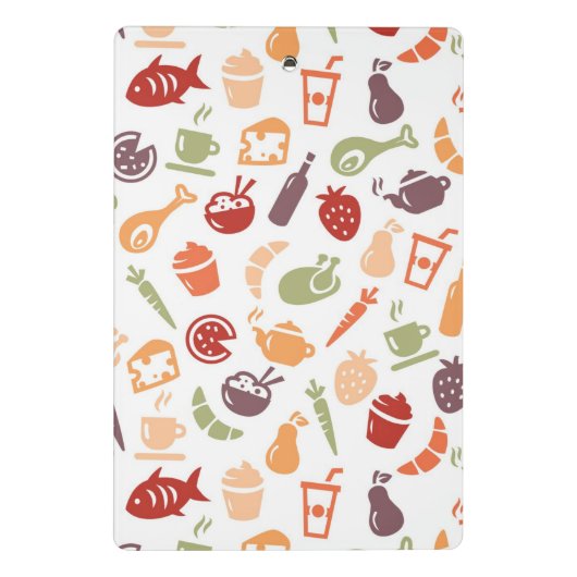 Nahrungsmittelmuster Mini Klemmbrett (Rückseite)