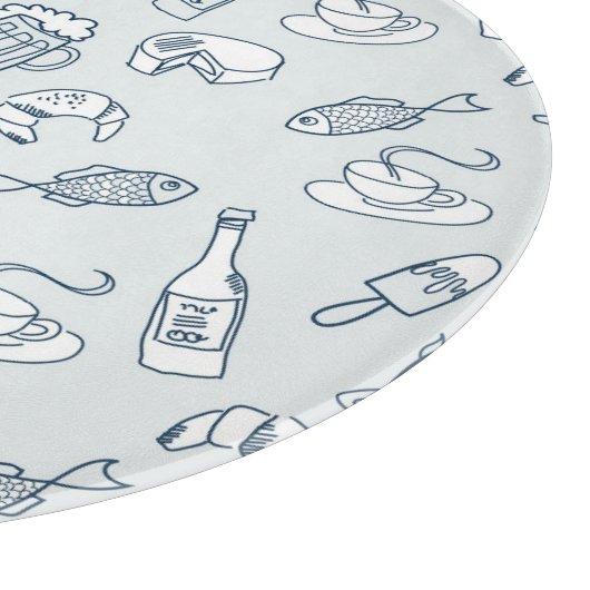 Nahrungsmittelmuster Schneidebrett (Ecke)