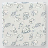 Nahrungsmittelmuster Steinuntersetzer (Vorderseite)