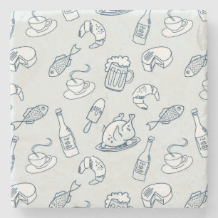 Nahrungsmittelmuster Steinuntersetzer