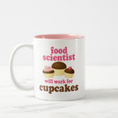 Nahrungsmittelwissenschaftler-(lustiges) Geschenk Zweifarbige Tasse (Links)