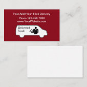 Nahrungsmittelzustelldienst Visitenkarte (Vorne/Hinten)