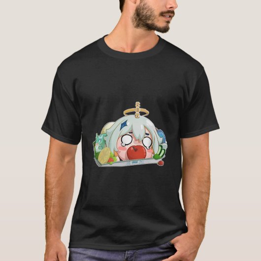 Nahrungsnoteinwirkung Genshin Paimon T-Shirt (Vorderseite)