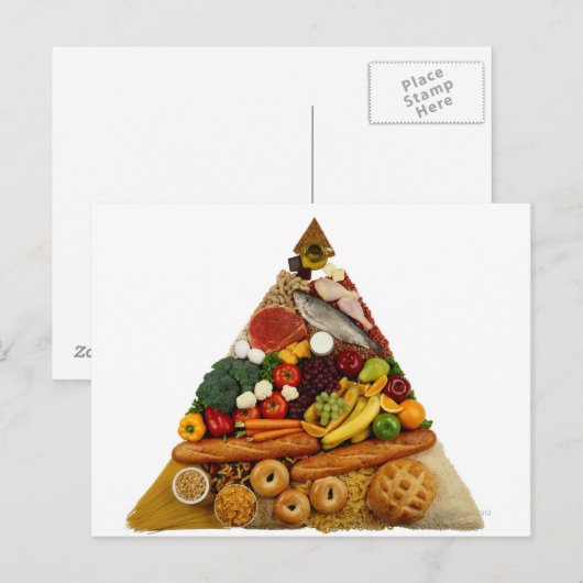 Nahrungspyramide Postkarte (Vorne/Hinten)