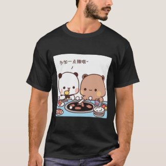 Nahrungszeit, Milch und Mocha Niedlich Bears Es T-Shirt