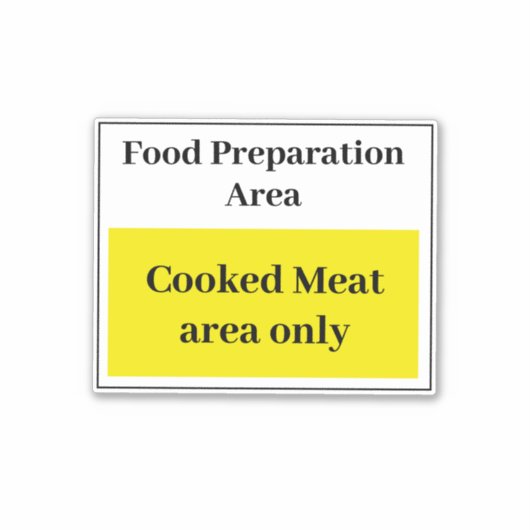 Nahrungszubereitung Aufkleber (Vorderseite)