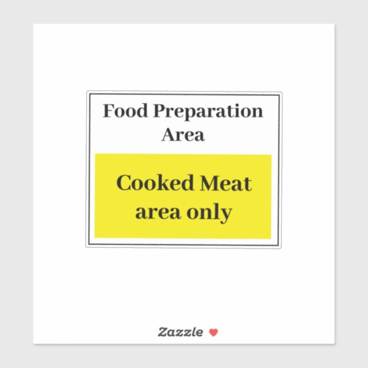 Nahrungszubereitung Aufkleber (Blatt)