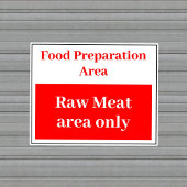 Nahrungszubereitung rohes Fleisch Aufkleber