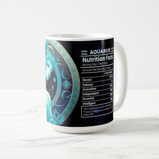 Nährwert des Aquarius Kaffeetasse (VorderseiteRechts)
