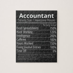 Nährwertangaben des Buchhalters, Nährwertangaben Puzzle