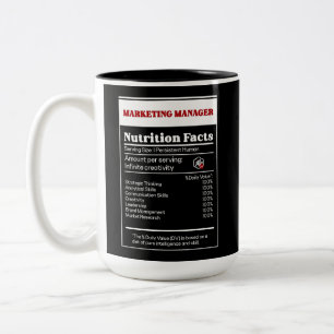 Nährwertangaben des Marketing Managers Zweifarbige Tasse