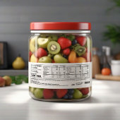 Nährwertbezogene Inhaltsstoffe - Lebensmittelkennz Wasserflaschenetikett