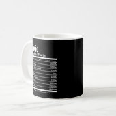 Nährwertdaten Witziger Personalisierter Name Kaffeetasse (Vorderseite Links)