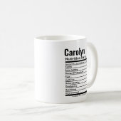 Nährwertdaten Witziger Personalisierter Name Kaffeetasse (VorderseiteRechts)