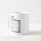 Nährwertdaten Witziger Personalisierter Name Kaffeetasse (Vorderseite Links)