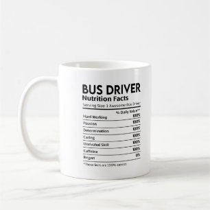 Nährwertkennzeichnung für Busfahrer Kaffeetasse