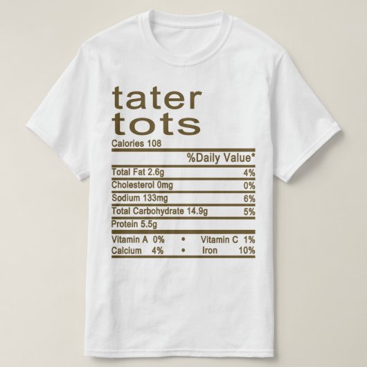 Nährwertkennzeichnung T-Shirt (Design vorne)