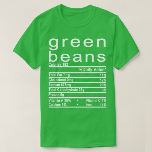 Nährwertkennzeichnung T-Shirt (Design vorne)
