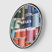 Nähsaal Thread Custom Round Clock Große Wanduhr (Winkel)