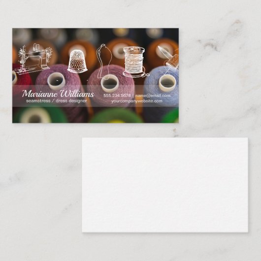 Nähschablone | Entwurfstools Visitenkarte (Vorne/Hinten)