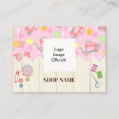 Nähshop Rosa Visitenkarte (Vorderseite)