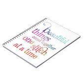 Nähstich-Notebook Notizblock (Linke Seite)