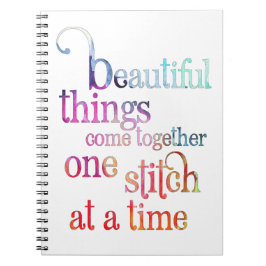 Nähstich-Notebook Notizblock