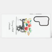 Nähstich Schwarz-weiß Samsung Galaxy Hülle (Rückseite (Horizontal))