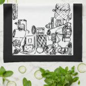 Nähstoffe Wohngestaltung American MoJo Kitchen Tow Geschirrtuch (Gefaltet)