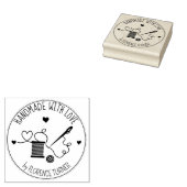 Nähstriche handgefertigt mit Liebe, Gummistempel (Stempel)