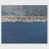 Naht mit orangefarbenem Faden auf gebleicht Geschenkpapier (Flach)