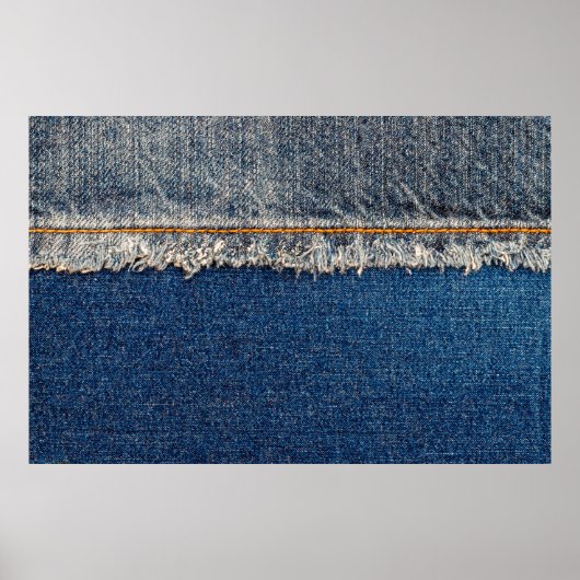 Naht mit orangefarbenem Faden auf gebleicht Poster (Vorne)