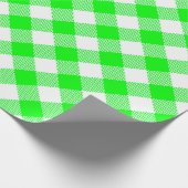 Nähte Match: Green n White Gingham Wrapping Paper Geschenkpapier (Ecke)
