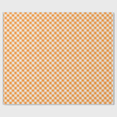 Nähte Match: Orange n White Gingham Wrapping Paper Geschenkpapier (Flach)