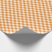 Nähte Match: Orange n White Gingham Wrapping Paper Geschenkpapier (Ecke)