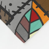 Nähte Stoffe in einem Patchwork-Stil. ethnisch Fleecedecke (Ecke)
