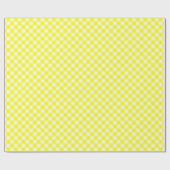 Nähte übereinstimmen: Gelbes, weißes Gingham Wrapp Geschenkpapier (Flach)