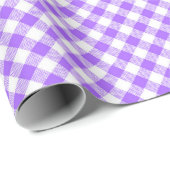 Nähte übereinstimmen: Lila in White Gingham Wrappi Geschenkpapier (Rolleneckpunkt)