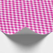 Nähte übereinstimmen: Pink und White Gingham Wrapp Geschenkpapier (Ecke)