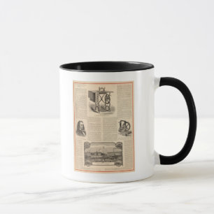 Nähten mit der Skizze des Erfinders Tasse
