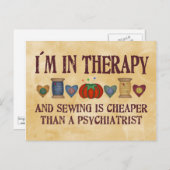 Nähtherapie Postkarte (Vorne/Hinten)