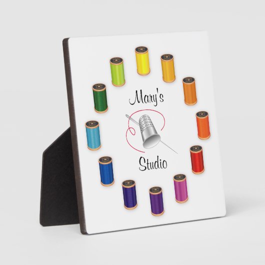 Nähthimmel, Nadel und Threads Fotoplatte (Vorderseite)