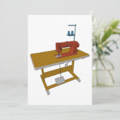 Nähtisch und Maschine Einladung (Stehend Vorderseite)