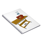 Nähtisch und Nähmaschine Notizblock (Rechte Seite)